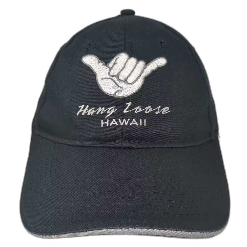 Surfware Hawaiian Classics Baseball Cap Black Gray OS Shaka Hawaii Strapback Hat